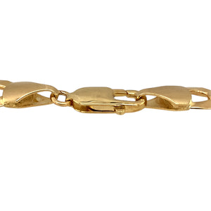 New 9ct Yellow Solid Gold 8.5" Curb Bracelet with the weight 16.30 grams and link width 10mm