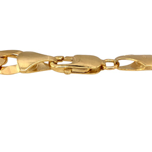 New 9ct Yellow Solid Gold 8.75" Curb Bracelet with the approximate weight 22 grams and link width 11mm