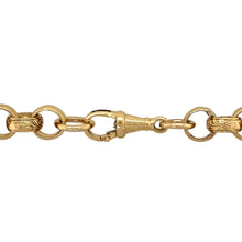 Load image into Gallery viewer, New 9ct Yellow Solid Gold 19&quot; Patterned Belcher Chain with the weight 47.30 grams. The link are 9mm width and are alternating in plain and patterned
