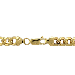 New 9ct Yellow Gold 22" Hollow Curb Chain with the weight 14.50 grams and link width 6mm