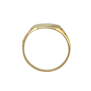 New 9ct Gold Patterned Square Signet Ring