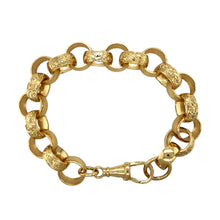 Load image into Gallery viewer, New 9ct Solid Gold 9&quot; Patterned Belcher Bracelet
