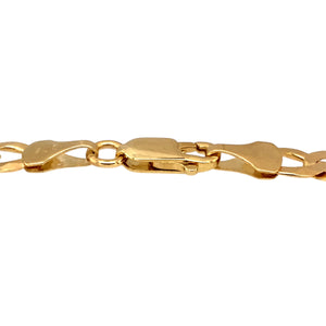 New 9ct Yellow Solid Gold 8.5" Curb Bracelet with the weight 6.50 grams and link width 6mm