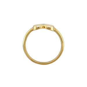 New 9ct Gold & Cubic Zirconia Set Heart Signet Ring