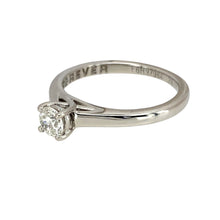 Load image into Gallery viewer, Preowned 9ct White Gold &amp; Diamond Set Solitaire Ring in size K with the weight 2.40 grams. The diamond is approximately 29pt and approximate clarity Si1
