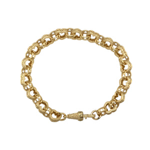 New 9ct Gold 7.5" Heart Link Bracelet