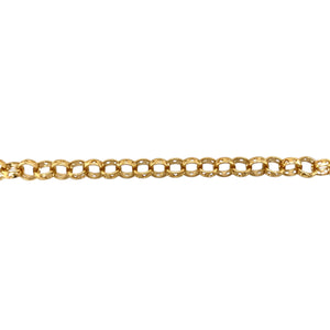 New 9ct Gold 24" Heart Patterned Belcher Chain 45 grams