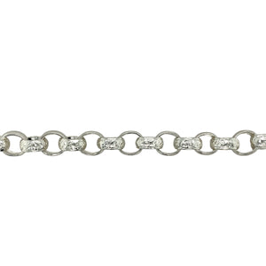 New 925 Silver 26" Solid Patterned Belcher Chain 97 grams