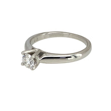 Load image into Gallery viewer, Preowned 18ct White Gold &amp; Diamond Set Solitaire Ring in size I to J with the weight 2.50 grams. The brilliant cut diamond is approximately 25pt with approximate clarity Si2
