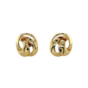 Preowned 9ct Yellow Gold Knot Stud Earrings with the weight 2.60 grams