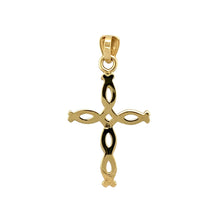 Load image into Gallery viewer, Preowned 9ct Yellow Gold Open Weave Celtic Cross Pendant with the weight 1.80 grams
