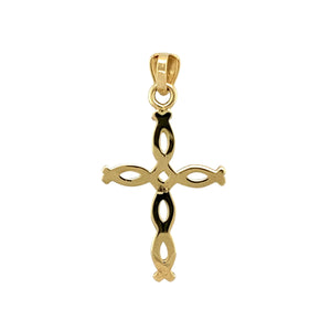 Preowned 9ct Yellow Gold Open Weave Celtic Cross Pendant with the weight 1.80 grams