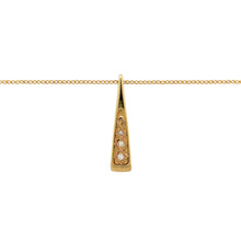 Load image into Gallery viewer, Preowned 18ct Yellow and Rose Gold &amp; Diamond Set Clogau Celtic Criss Cross Pendant on an 18&quot; curb chain with the weight 5.60 grams. The pendant is 3.3cm long and the chain is not Clogau
