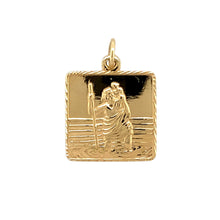 Load image into Gallery viewer, 9ct Gold Square St Christopher Pendant
