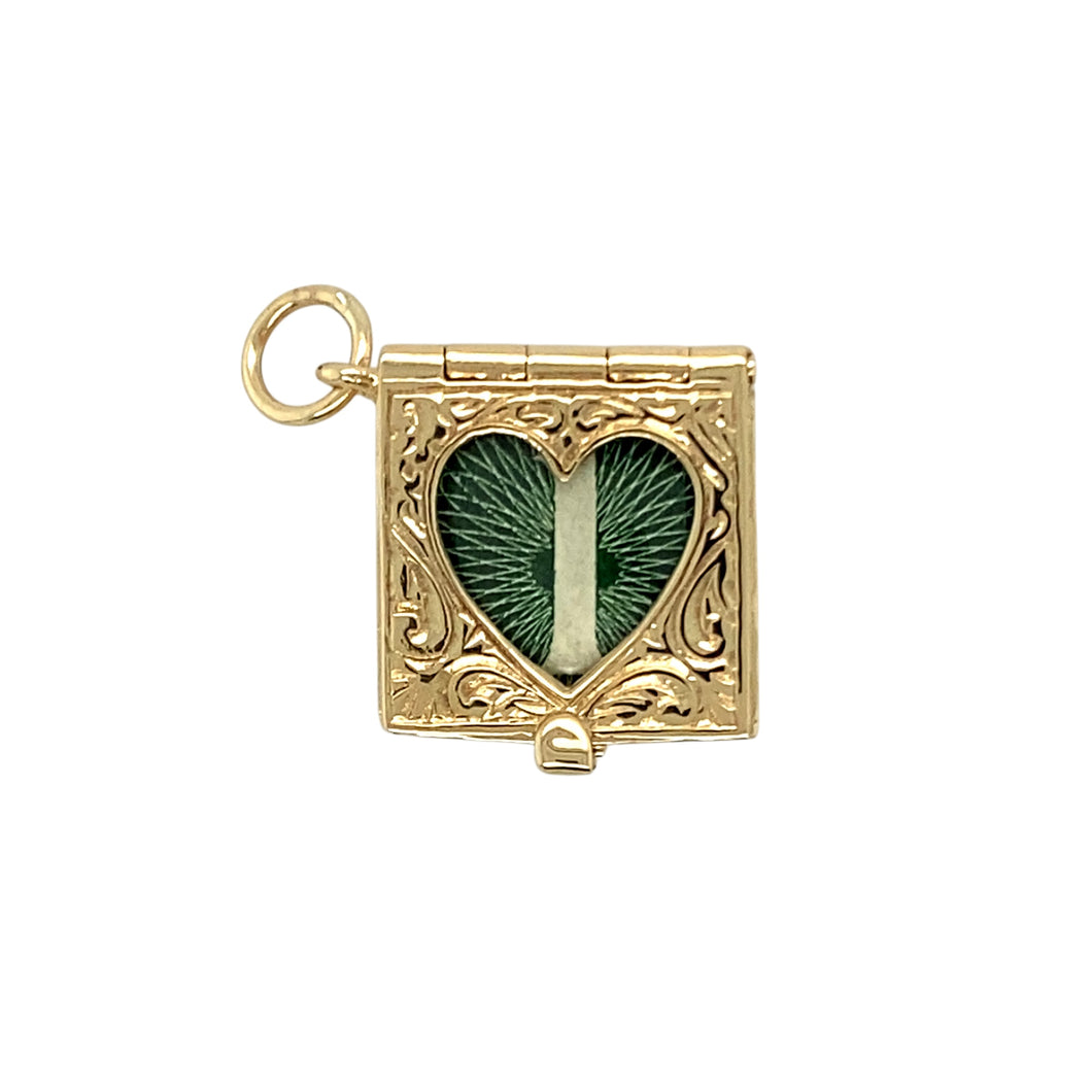 9ct Gold Vintage £1 Note Case Charm