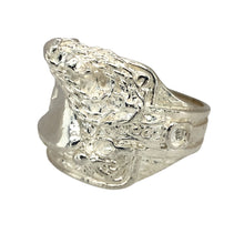 Load image into Gallery viewer, New 925 Silver Saddle Ring in size X with the weight 18.20 grams. The front of the ring 21mm high
