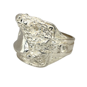 New 925 Silver Saddle Ring in size X with the weight 18.20 grams. The front of the ring 21mm high