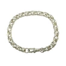 Load image into Gallery viewer, New 925 Silver 7.5&quot; Patterned Belcher Bracelet
