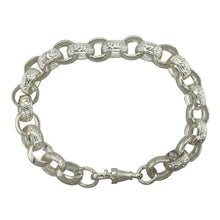 Load image into Gallery viewer, New 925 Silver 9.5&quot; Patterned Belcher Bracelet
