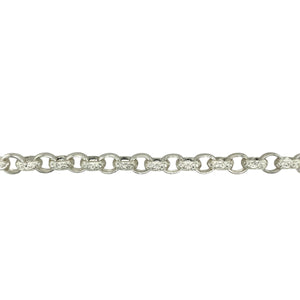 New 925 Silver 24" Patterned Belcher Chain 76 grams