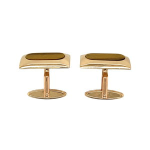 9ct Gold & Tiger's Eye Cufflinks