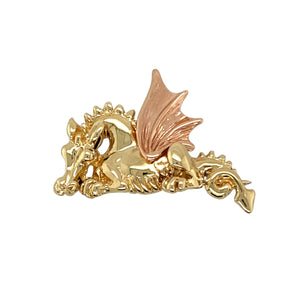 9ct Gold Clogau Welsh Dragon Brooch