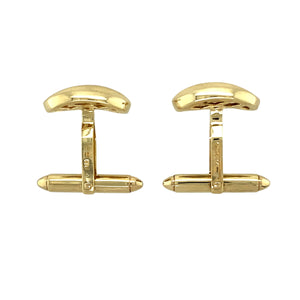 9ct Gold & Diamond Set Oval Cufflinks