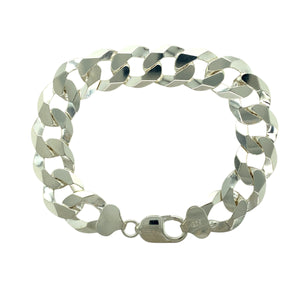 New 925 Silver 8.25" Curb Bracelet 35 grams