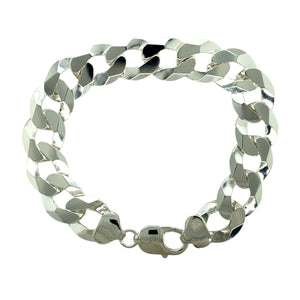 New 925 Silver 8.5" Curb Bracelet 37 grams