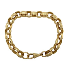 Load image into Gallery viewer, 9ct Gold 9.5&quot; Patterned Belcher Bracelet
