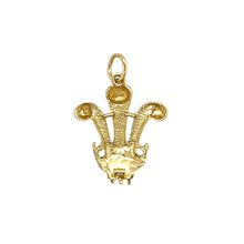 Load image into Gallery viewer, Preowned 9ct Yellow Gold Welsh Three Feathers Pendant with the weight 1.20 grams
