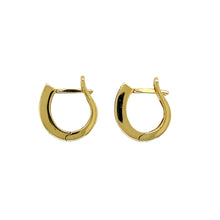 Load image into Gallery viewer, Preowned 18ct Gold &amp; Diamond Set Huggie Earrings with the weight 3.90 grams
