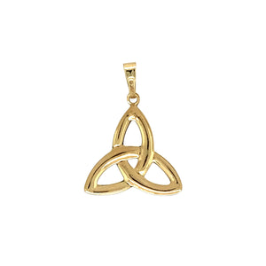 Preowned 9ct Yellow Gold Celtic Triskele Knot Pendant with the weight 0.40 grams