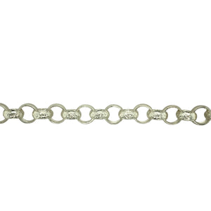 New 925 Silver 22" Patterned Belcher Chain 64 grams