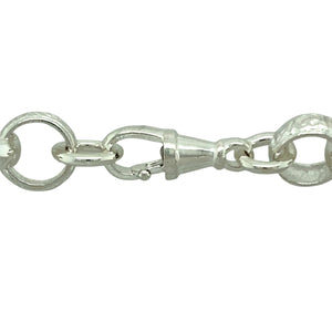 New 925 Solid Silver 24" Patterned Belcher Chain with the weight 72.20 grams and link width 11mm