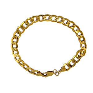 9ct Gold 8.5" Hollow Curb Bracelet