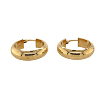 Load image into Gallery viewer, Preowned 9ct Yellow Gold Polished Plain Hoop Creole Earrings with the weight 3 grams
