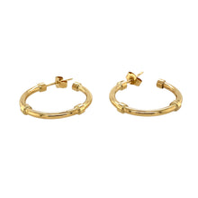 Load image into Gallery viewer, Preowned 9ct Yellow Gold Solid Half Hoop Stud Earrings with the weight 4.60 grams
