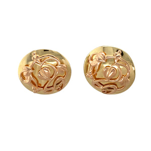 9ct Gold Clogau Tree of Life Round Stud Earrings