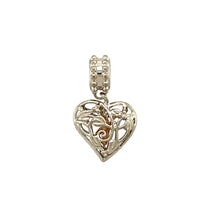 Load image into Gallery viewer, 925 Silver Clogau Tree of Life Heart Charm
