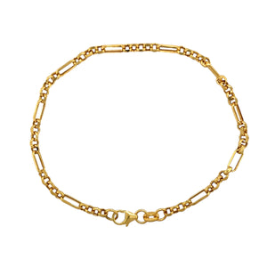 New 9ct Gold 7.75" Figaro Bracelet