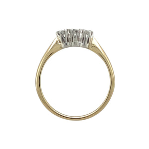 9ct Gold & Diamond Set Trilogy Ring