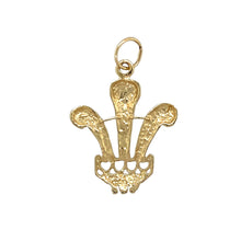 Load image into Gallery viewer, Preowned 9ct Yellow Gold Welsh Three Feathers Pendant with the weight 2.70 grams
