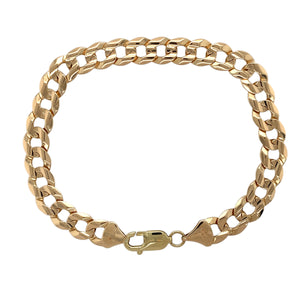 9ct Gold 9.25" Curb Bracelet