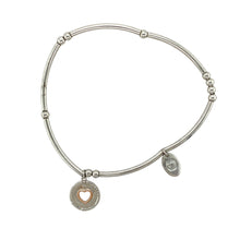 Load image into Gallery viewer, 925 Silver Clogau Heart Stretchy Beaded Bracelet
