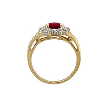 Load image into Gallery viewer, 9ct Gold &amp; Diamond Set Stone Set Heart Cluster Ring
