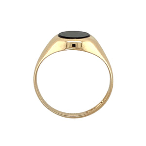 9ct Gold & Onyx Set Oval Signet Ring