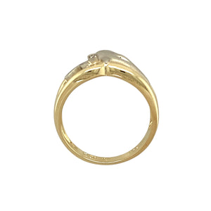 14ct Gold & Diamond Set Dolphin Ring