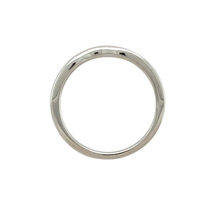 9ct White Gold Slight Curved Band Wishbone Style Ring