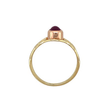 Load image into Gallery viewer, 9ct Gold &amp; Ruby Cabochon Set Clogau Birthstone Ring
